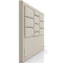 Ver imagem 4 de Cabeceira Cama Box Casal 140cm Estofada Nora P05 Veludo Bege