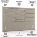 Ver imagem 7 de Cabeceira Cama Box Casal 140cm Estofada Nora P05 Veludo Bege