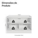 Ver imagem 4 de Balcão Gabinete de Pia 120 cm (sem Tampo) Branco/Crema Vik Madesa