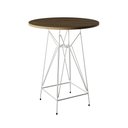 Ver imagem 3 de Jogo Mesa Bistrô Eames Tampo Amêndoa 60cm 2 Banquetas Branca Base Ferro Branco