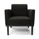 Ver imagem 3 de Kit 2 Poltronas Base de Madeira Fixa Preto Marisa Suede Preto - D’Rossi