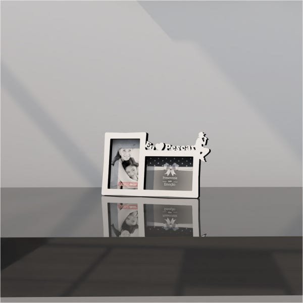 Porta-retrato Quadro Para Decorar Presentear Hobby Eu Amo Pescar Presente Para Pescador Branco - 3