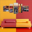 Ver imagem 2 de Quadro Decorativo Cidade Alemanha País Salas Interiores Mosaico 5 Peças Com Moldura