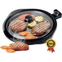 Ver imagem 4 de Panela Smart Grill Redondo Grelha Elétrica 127v Antiaderente 30 Cm Tampa De Vidro 1200w Bandeja