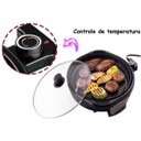 Ver imagem 5 de Panela Smart Grill Redondo Grelha Elétrica 127v Antiaderente 30 Cm Tampa De Vidro 1200w Bandeja