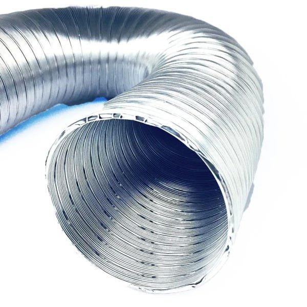 Tubo Flexível de Alumínio Flextic Para Aquecedor de Água a Gás Diâmetro 80mm Comprimento 1,5m - 2
