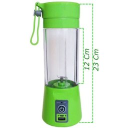 Mini Liquidificador Portátil Elétrico 380 Ml Academia Shakes Sucos Vitamina Pequeno Resistente - Ver - 3