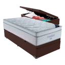 Ver imagem 1 de Cama Box Baú Solteiro Marrom e Colchão Freedom Molas Ensacadas Ortobom