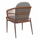 Ver imagem 4 de Kit 4 Cadeiras Provence Fratini Estrutura Alumínio Corda Náutica Terracota Estofado Resistente Á