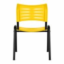 Ver imagem 5 de Cadeira Fixa 04 Pés Plástica (Polipropileno) - Cor Amarelo - Mrplast - Pmd - 31233