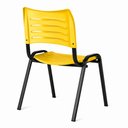 Ver imagem 6 de Cadeira Fixa 04 Pés Plástica (Polipropileno) - Cor Amarelo - Mrplast - Pmd - 31233