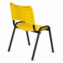 Ver imagem 4 de Cadeira Fixa 04 Pés Plástica (Polipropileno) - Cor Amarelo - Mrplast - Pmd - 31233