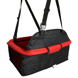 Cadeirinha Assento para Transporte de Cães e Gatos até 10kg - Tubline - Preto e Vermelho - 6