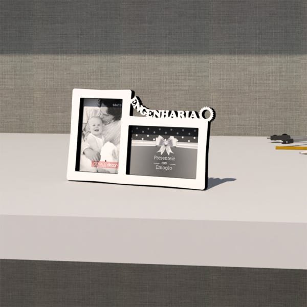 Porta-Retrato Quadro Para Decorar Formatura Engenharia Presente Criativo Engenheiro Engenheira Branc - 3