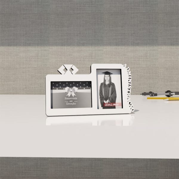 Porta-Retrato Quadro Para Decorar Formatura Administração Presente Criativo Branco - 3