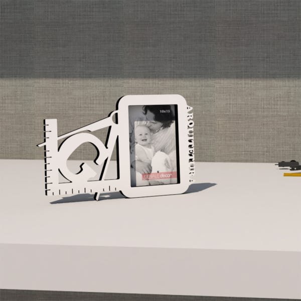 Porta-Retrato Quadro Para Decorar Formatura Arquitetura Presente Criativo Para Arquiteto Branco - 3