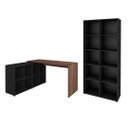 Ver imagem 1 de Conjunto Home: Estante Nero e Escrivaninha Plus - Artany