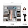 Guarda Roupa Casal Liz 8 Portas 2 Gavetas Branco - M.a Branco - 7