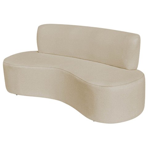 Sofá Curvo 4 Lugares Amsterdã 200cm Suede