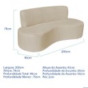 Ver imagem 2 de Sofá Curvo 4 Lugares Amsterdã 200cm Suede