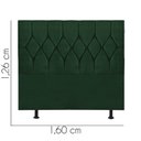 Ver imagem 3 de Cabeceira Estofada Cama Box Queen 160cm Istambul Corino Verde- Mabe Magazine