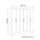 Ver imagem 3 de Guarda-Roupa Casal Prático 6 Portas 3 Gavetas com Espelho Elite Demóbile Branco