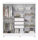Ver imagem 2 de Guarda-Roupa Casal Prático 6 Portas 3 Gavetas com Espelho Elite Demóbile Branco