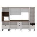 Ver imagem 4 de Cozinha Completa Modulada 6 Peças 100% MDF Iluminata Branco/Ébano
