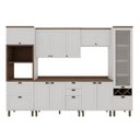 Ver imagem 2 de Cozinha Completa Modulada 6 Peças 100% MDF Iluminata Branco/Ébano