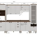 Ver imagem 3 de Cozinha Completa Modulada 6 Peças 100% MDF Iluminata Branco/Ébano
