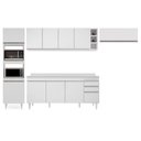 Ver imagem 6 de Armário de Cozinha Modulada 5 Peças CP17 Balcão com Tampo Branco - Lumil Lumil Móveis