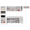 Ver imagem 5 de Armário de Cozinha Modulada 5 Peças CP17 Balcão com Tampo Branco - Lumil Lumil Móveis