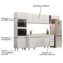 Ver imagem 3 de Armário de Cozinha Modulada 5 Peças CP17 Balcão com Tampo Branco - Lumil Lumil Móveis