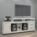 Ver imagem 1 de Rack para TV até 42 Polegadas 2 Gavetas e Nichos Bem Ti Vi Jcm Móveis