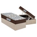 Ver imagem 1 de Cama Box Baú Solteiro: Colchão Ortopédico Ortobom D45 / Ep Iso 150 Mega Firme + Base Crc Suede