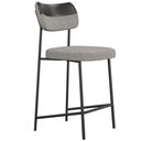 Ver imagem 6 de Kit 08 Banquetas Baixa Bar Cozinha Sala Jantar Preto Elira L02 Couríssimo Preto Linho Cinza - Lyam