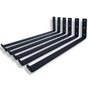 Ver imagem 1 de 6 Suportes 40cm Formato L Fixo de Parede Design Moderno Mão Francesa Aço Robusto Preto