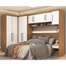 Quarto Modulado Casal Modena Composição 6 Amêndola/Branco - Demóbile - 2