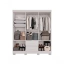Ver imagem 2 de Guarda-roupa Casal 6 Portas 2 Gavetas Estrela Premium Salleto Branco