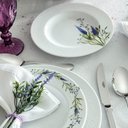 Ver imagem 2 de Jogo 6 Pratos Sobremesa 21cm em Porcelana Tramontina Pratinho Servir Doces Tortas Decorado Lilla