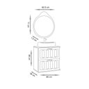 Ver imagem 6 de Conjunto Milena 60 Cm Suspenso Espelho Gota - Fabribam