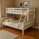 Ver mais imagens de Beliche Casal Alta de Madeira com Grade de Proteção e Escada Robusta Reforçada