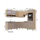 Ver imagem 4 de Cozinha Completa de Canto 100 Mdf 9 Peças Espaço Forno e Micro-ondas 458cm Duna Luciane Móveis