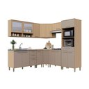 Ver imagem 2 de Cozinha Completa de Canto 100 Mdf 9 Peças Espaço Forno e Micro-ondas 458cm Duna Luciane Móveis