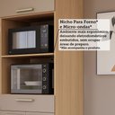 Ver mais imagens de Cozinha Completa de Canto 100 Mdf 9 Peças Espaço Forno e Micro-ondas 458cm Duna Luciane Móveis