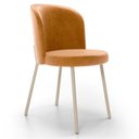Ver imagem 6 de Kit 3 Cadeiras Sala de Jantar Estofada Gavi Arena L02 Couríssimo Whisky - Lyam Decor