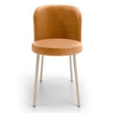 Ver imagem 3 de Kit 3 Cadeiras Sala de Jantar Estofada Gavi Arena L02 Couríssimo Whisky - Lyam Decor