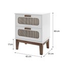 Ver imagem 4 de Mesa para Quarto Indiana Criado Santorini Branco 45cm