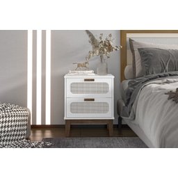 Mesa para Quarto Indiana Criado Santorini Branco 45cm - 2