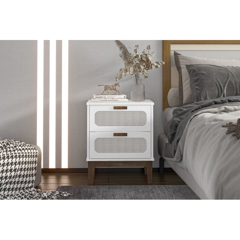 Mesa para Quarto Indiana Criado Santorini Branco 45cm